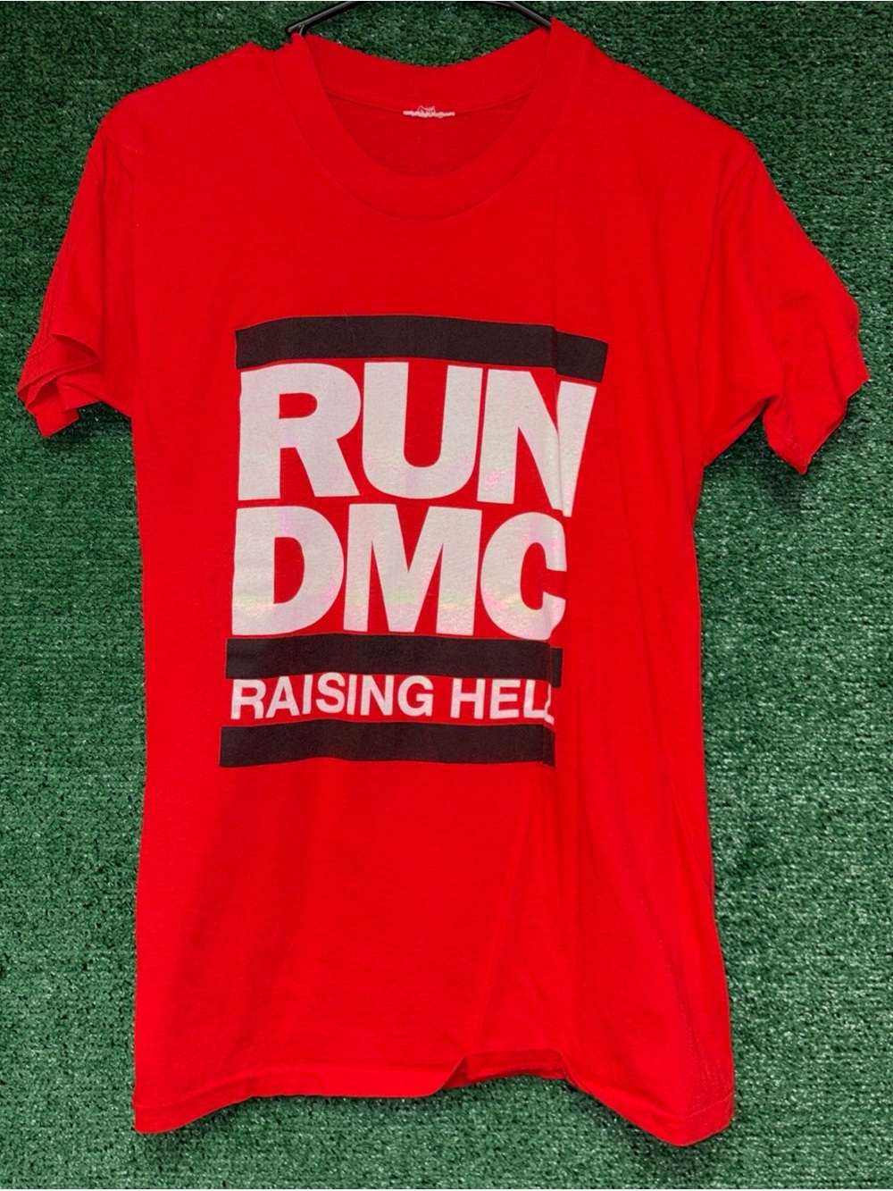 vintage 80s Run DMC Raising Hell Single Stitch Shirt S Rap Hip Hop NYC